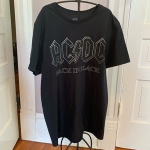 AC/DC Band T-shirt Black Size Large EUC